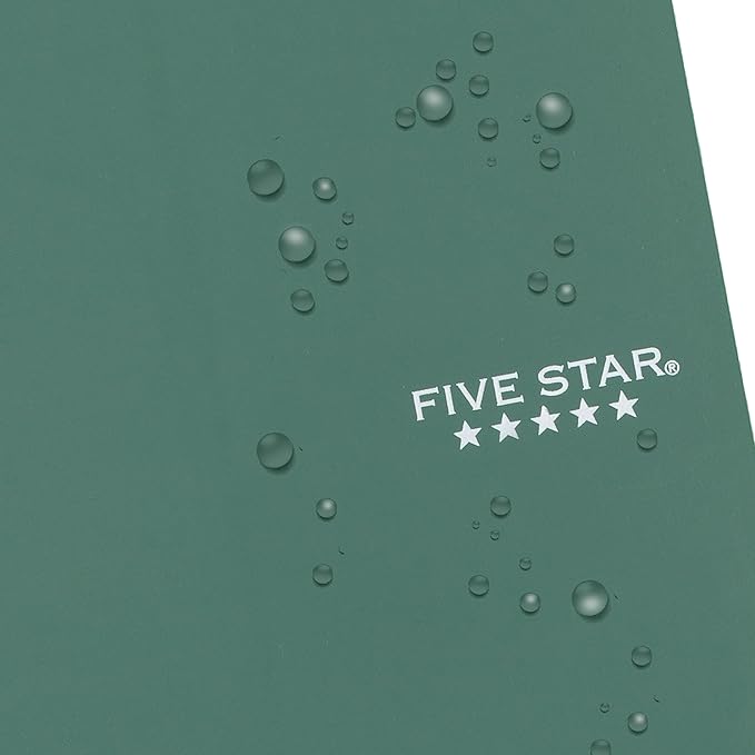 Five Star Small Spiral Notebooks, 6 Pack, 2 Subject, College Ruled Paper, 9-1/2" x 6", 100 Sheets, Amethyst Purple, Sedona Orange, Seaglass Green, Tidewater Blue, Gray, Black (73711)