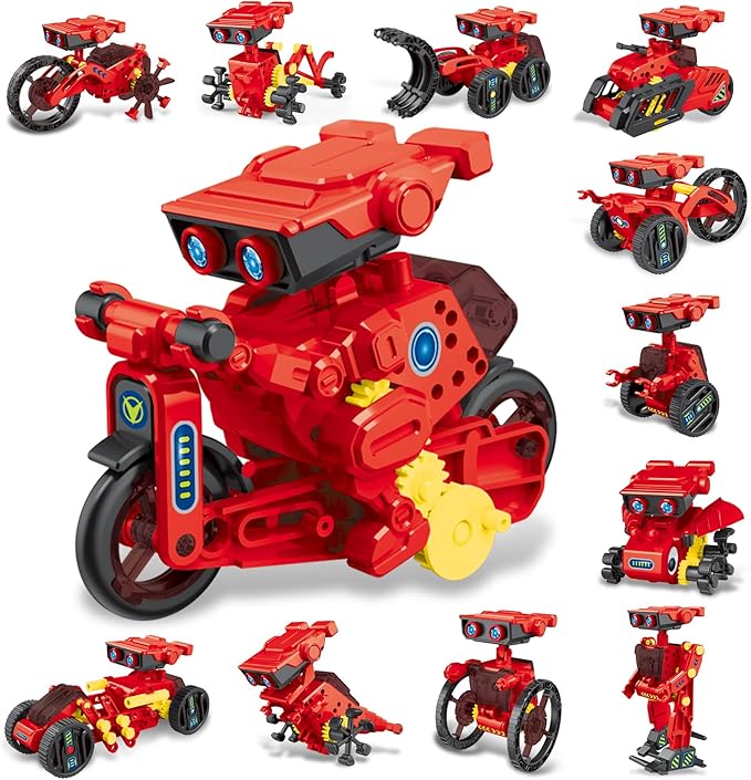 Jiakora STEM 12-in-1 Education Robots Toys for Boys Age 8-12, DIY Educational Toy Science Kits for Kids, Building Experiment Robotics Set Birthday Gifts for 8 9 10 11 12 Years Old Boys Girls Teens