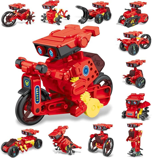Jiakora STEM 12-in-1 Education Robots Toys for Boys Age 8-12, DIY Educational Toy Science Kits for Kids, Building Experiment Robotics Set Birthday Gifts for 8 9 10 11 12 Years Old Boys Girls Teens