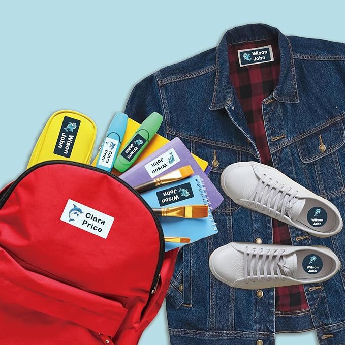 304 Personalized Daycare Labels with Name,Custom Waterproof Name Stickers,No Iron Name Stickers for Clothing Tags,Water Bottles,School Supplies,Personalized Name Stickers Labels for Clothes,Lunch Box