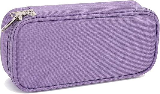 FlowFly Large Capacity Pencil Case for Kids, Boys & Girls – Zippered Multi-Functional Pen Pouch, Soft & Portable Pencil Bag for School, Teens, Students, Purple