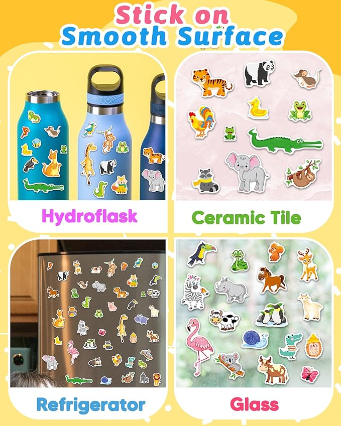 Benresive Reusable Sticker Book for Toddlers & Stickers for Kids, Toddler Travel Toys, Craft Activities, Boys & Girls Birthday Gifts