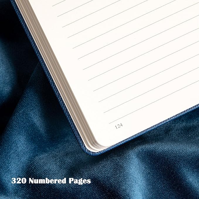 MGGAO Lined Journal Notebook for Women Men, Journals for Writing, A5 Aesthetic College Ruled Notebook for Work, Travel, School,318 Numbered Pages, 5.8”x8.4”