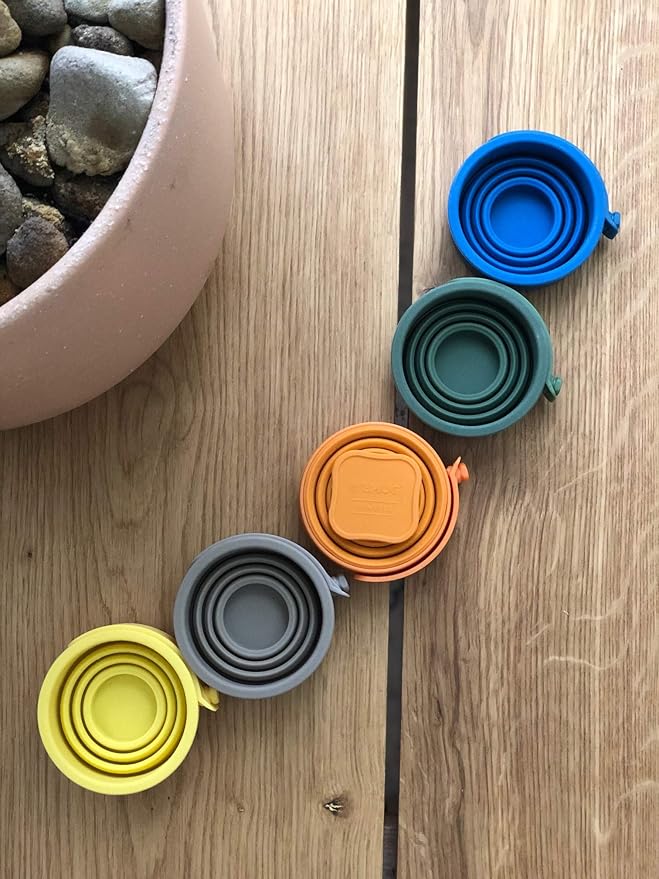 WEMUG Collapsible Travel Cup, Made with Food Grade Silicone, Portable Drinking Cup, Reusable, for Outdoor, Sili Cup (yellow)