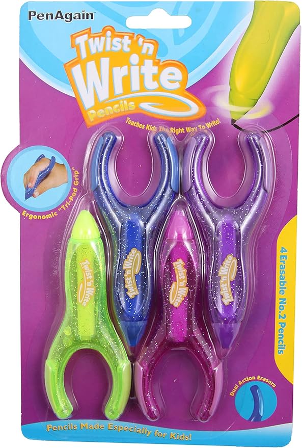PenAgain 71 Twist 'N Write Pencil, Assorted Colors, 4 Count