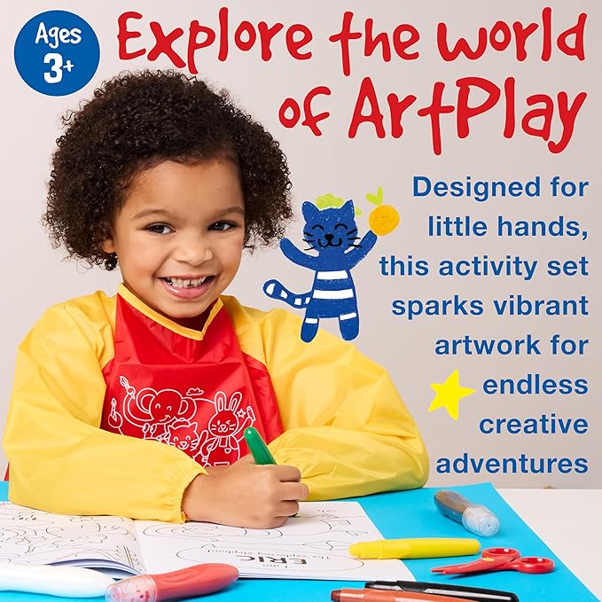 Faber-Castell Little Creatives ArtPlay Set: 15 Piece Toddler Art Set, Jumbo Crayons, Toddler Painting Set, and Kids Art Supplies, Spring Craft Supplies (Ages 3+)