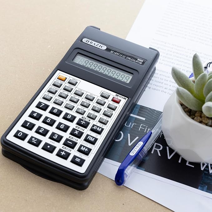 BAZIC 10-Digit Scientific Calculator w/Flip Cover