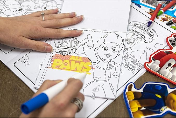 PAW Patrol 16 Page Imagine Ink Mess Free Coloring Game Book with 1 Mess Free Marker Bendon 14081