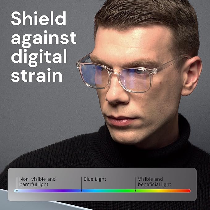 Gaoye Eyewear Frames for Men - Blue Light Blocking Square Glasses, Anti UV Ray Computer Gaming, Blue Blockers for Women