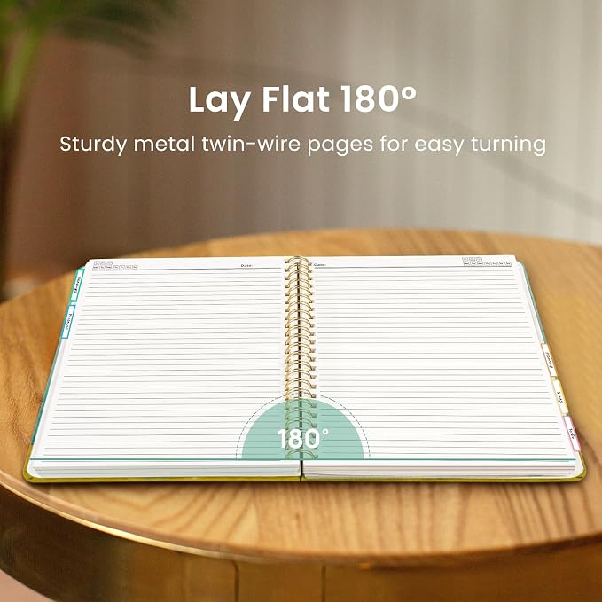 Taja Large Spiral Notebooks for Work 5 Subject with Removable Dividers