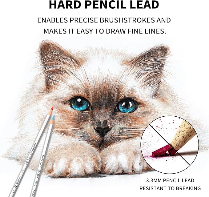 Oil-Based Colored Pencils Sets For Adults Colour Pencils in Iron Box Ideal for Sketching, Illustrations, Doodling & Design Great for Art Lovers & Pros. (RAFFINÉ 7100 Series-48 Colors)