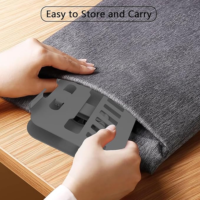 360° Rotation Tablet Stand, Ultra Stability Base Fully Folded Easy to Store and Carry Adjustable iPad Stand Compatible with 4-13" Tablet E-Reader iPad Pro/Air/Mini and More (Grey)