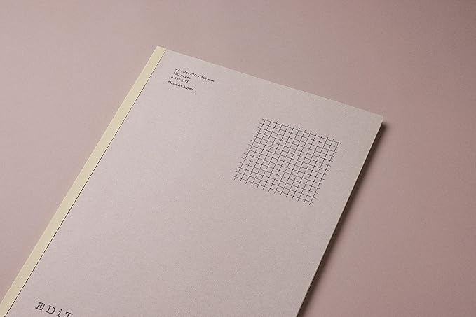 MARK'STYLE EDiT Designed for Clear Thinking, Thin, Lightweight, and Smooth to Write On” — 160-Page Notebook (A4 (5mm Grid))