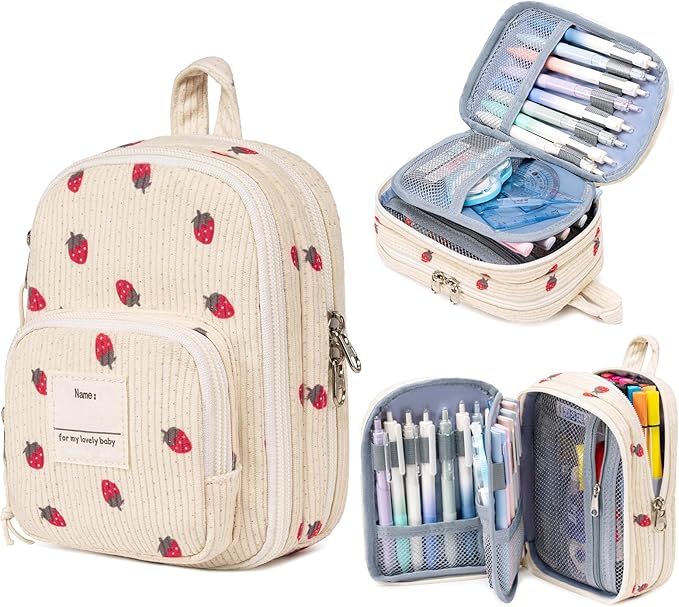 LEDAOU Pencil Case Cute Zipper Pencil Pouch Large Capacity Pencil Bag Organizer School Supplies for Girls Boys Kids