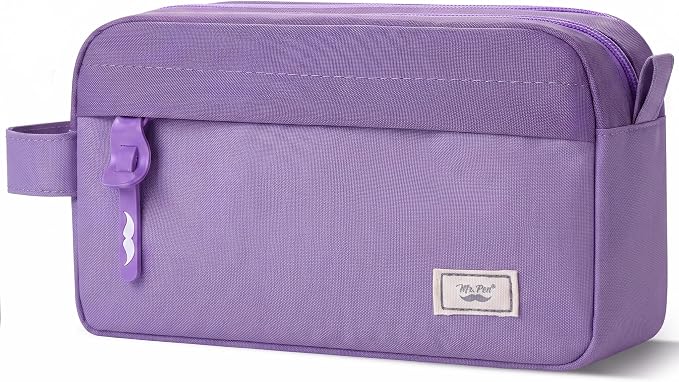 Mr. Pen- High Capacity Pencil Case, Large Pencil Pouch with 3 Compartments and 2 Pockets, Large Pencil Bag with Smooth Zipper, Cute Pencil Case Pouch Organizer, School Supplies for Teens