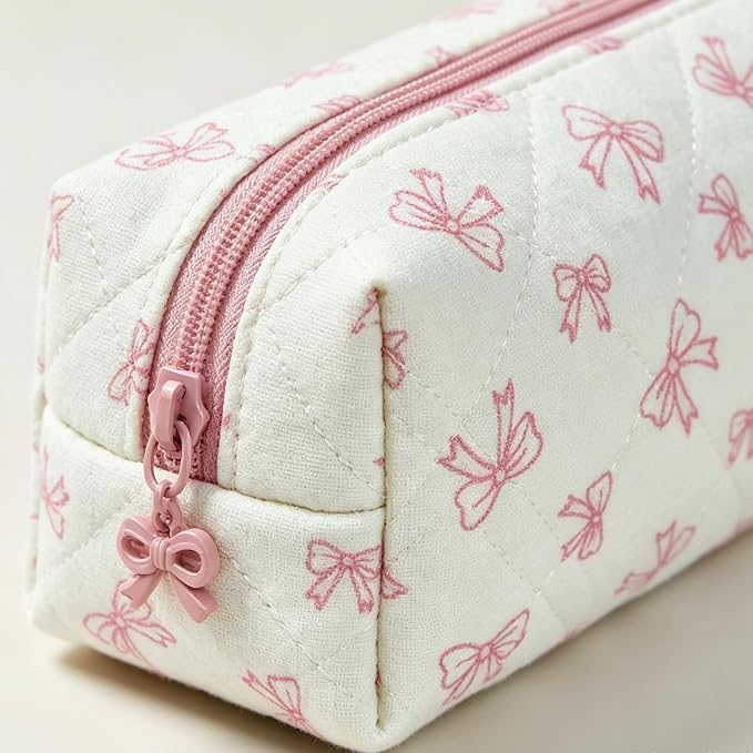 Pencil Case, Pencil Pouch for Women, Pencil Case Small, Pencil Pouch Aesthetic (Cute bow)