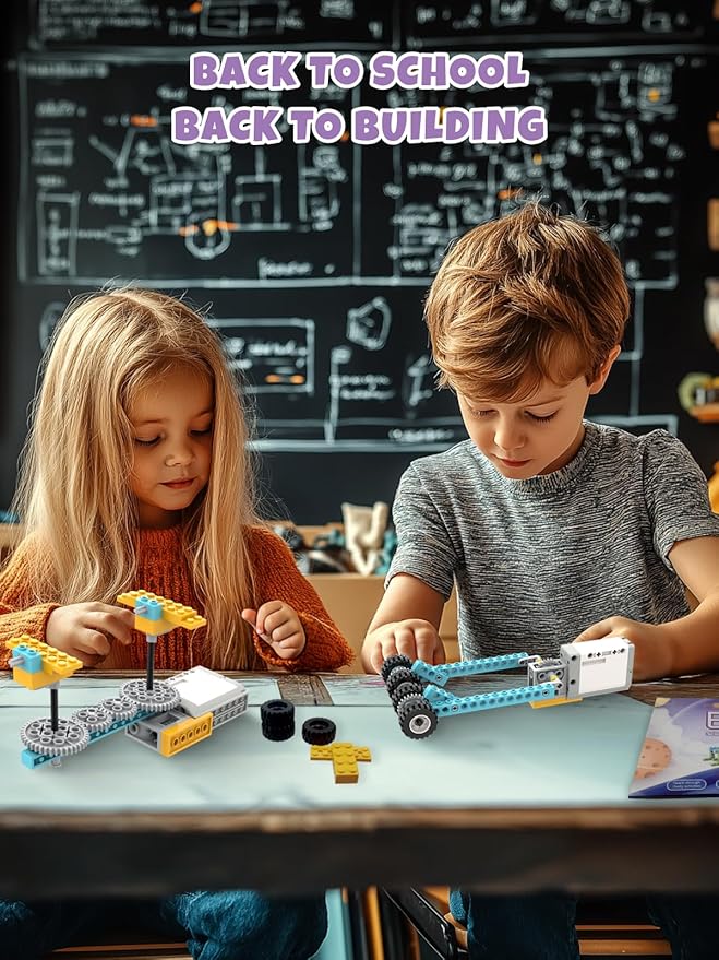 Veecafiodi 50 in 1 Science Kit for Kids 6-12, STEM Toys for Kids Age 8-12, Educational Building Toy for Boys Girls, Motorized Engineering Set, Birthday Gift