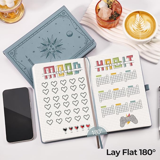 EMSHOI Graph Grid Journal Notebook, 320 Pages, A5 Size (5.7'' x 8.3'')