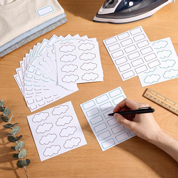 232 Pcs Write-on Iron-on Clothing Labels for Nursing Home | Fabric Labels Washable Writable Iron-on Name Tags Not Regular Stickers for Senior Care Back to School College Laundry Dorms