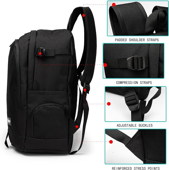 rickyh style School Backpack Travel Bag for Men & Women Lightweight College Back Pack with Laptop Compartmen