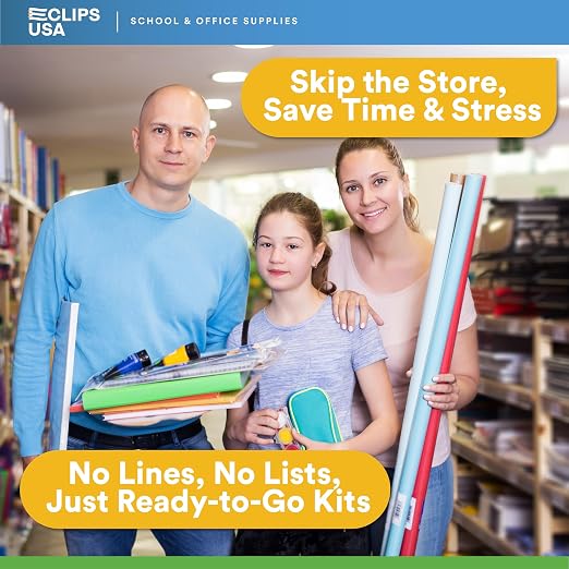 School Supplies Kit Classroom Must Haves Teacher Supplies Back to School Kids Grades K3-6 145 Pieces All-in-One Set (1 Pack)