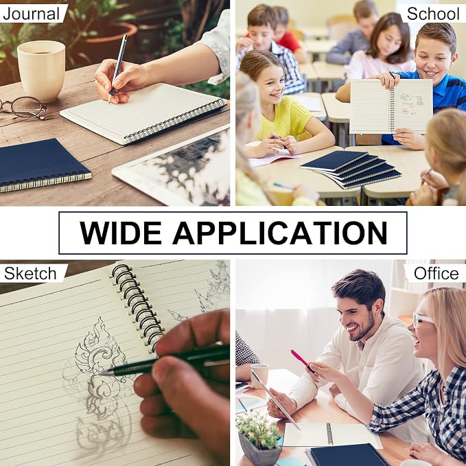 Yahenda 36 Pcs Spiral Notebooks, 1 Subject, Wide Ruled, Deep Blue