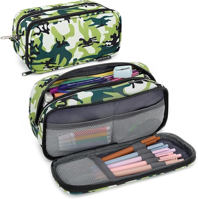 Mountain guest Pencil Cases for kids, Large Capacity Pencil Pouch, Office College School Marker Organizer Case pen for Men Women Adult Teens