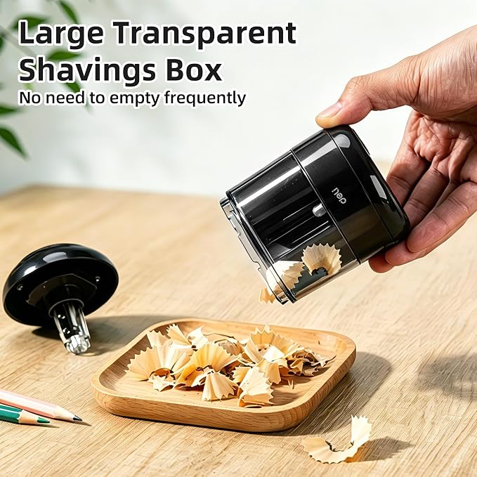 deli Electric Pencil Sharpener, Battery Operated, 6.5–8mm for Classroom