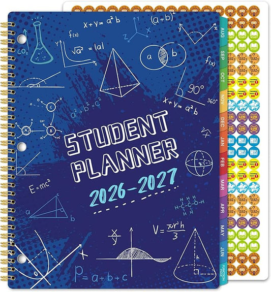 Student Planner 2026-2027 - Academic Year Weekly & Monthly School Planner, Aug 2026 - June 2027, 11’’ × 9’’, Academic Planner with Stickers, Monthly Tabs, Perfect Organizer