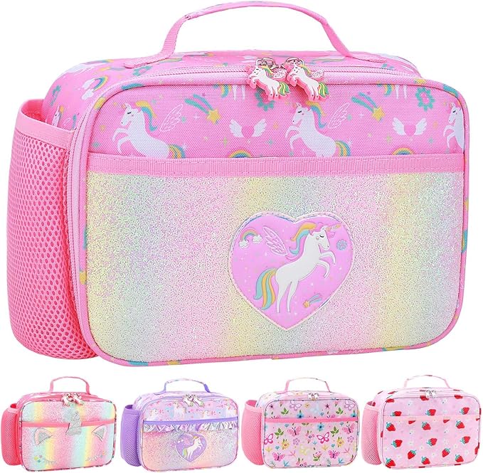 RHCPFOVR Kids Lunch Bag - Insulated Lunch Box for Boys Girls,Washable Lunch Bag and Reusable Toddler Leak-proof Lunchbox for School and Daycare
