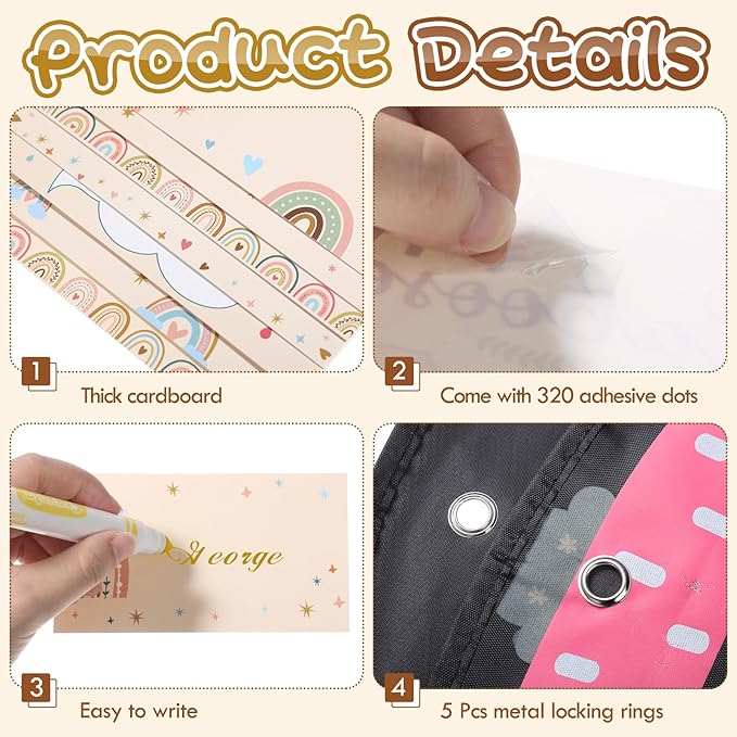 Pajean Class Jobs Pocket Chart Rainbow Pocket Chart with 96 Pcs Boho Cards Classroom Bulletin Board Set Teacher's Helper Hands Management Chalkboard Decor for Back to School Preschool Supplies