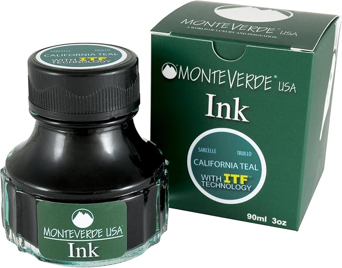 Monteverde USA Ink with ITF Technology, 90 ml California Teal (G308CT)