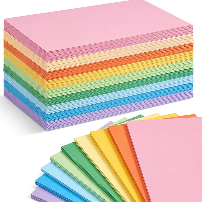 Koogel 180PCS Large Blank Index Cards 5x8, Colored Flash Cards Notecards for Back To School Learning Studying Classroom Office Note Taking Recipes Supplies, 9 Neon Colors