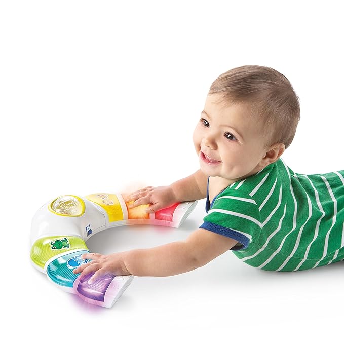 Baby Einstein Glow & Discover Light Bar Musical Toy, Activity Station, Sitting Up and Tummy Time Toy, Color and Animal Learning Toy, Infant Ages 3 Months+