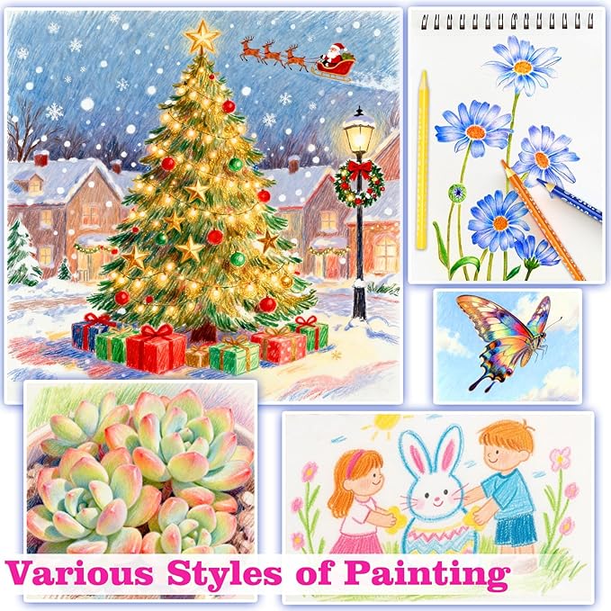 12 Colors Jumbo Colored Pencils for Teens Adults Trendy Stuff, Triangle Thick Coloring Pencils Art Supplies, Fat Color Pencil Set for Drawing Sketching Doodling, Stocking Stuffers, Easy Grip