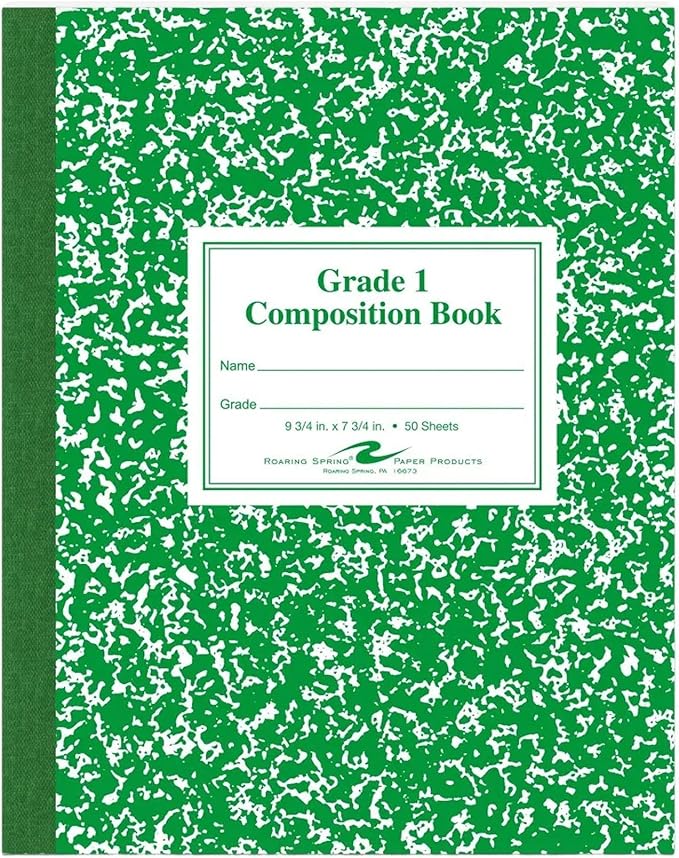 Roaring Spring Grade One Composition Book, 10 x 8 Inches, 50 Sheets (77920)