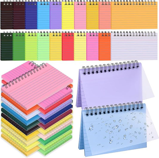 1000 PCS Colorful Spiral Index Cards 4x6 Inch Flash Cards with Ring Lined Note Card Book Flashcards, Colored Ruled Card Pad Index Note Books 4 x 6 Notecards for Studying School Supply College Office