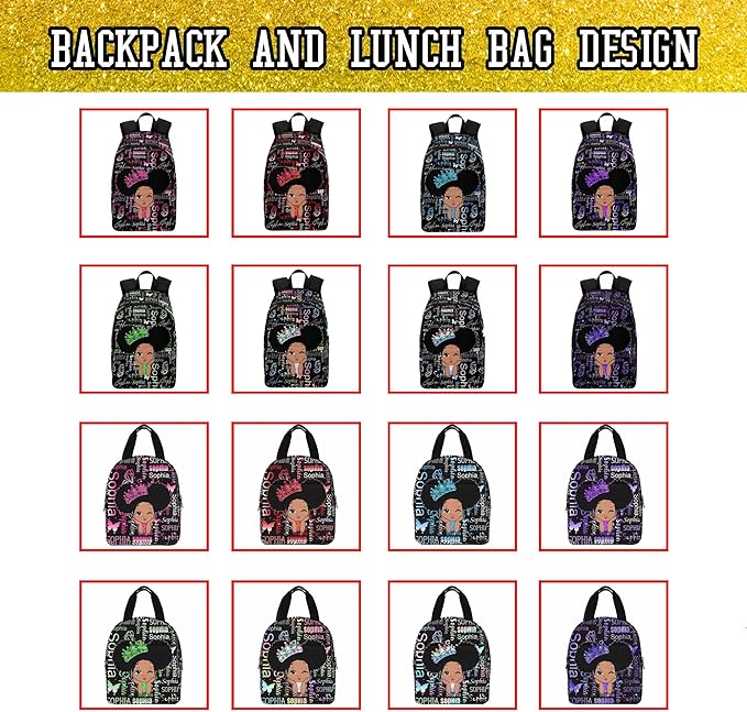 M YESCUSTOM Custom Name School Backpack for Girls Kids Boys Personalized Bookbag for Girls Elementary Kindergarten School Bag with Insulated Lunch Tote Little Kid Toddler Backpack