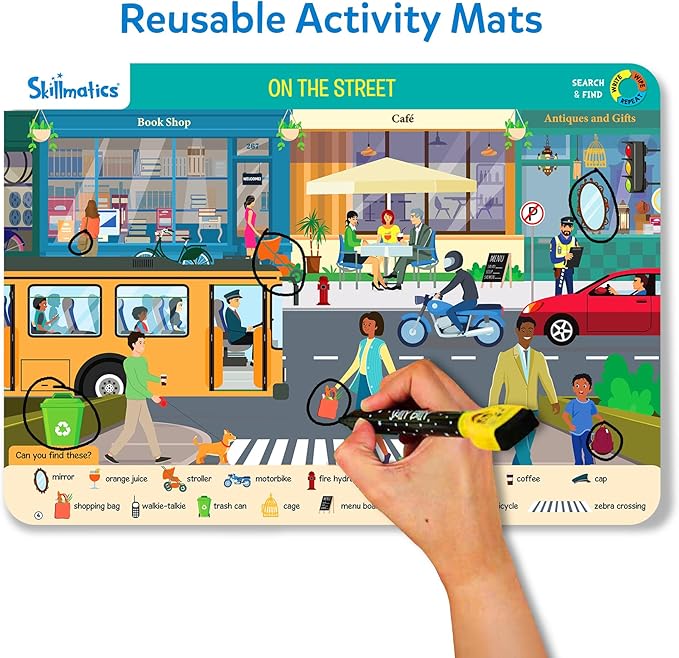 Skillmatics Search and Find Megapack Educational Game - Reusable Preschool Learning Activities, Perfect for Toddlers & Kids Who Love Toys, Art & Crafts, Builds Vocabulary, Gifts for Ages 3, 4, 5, 6