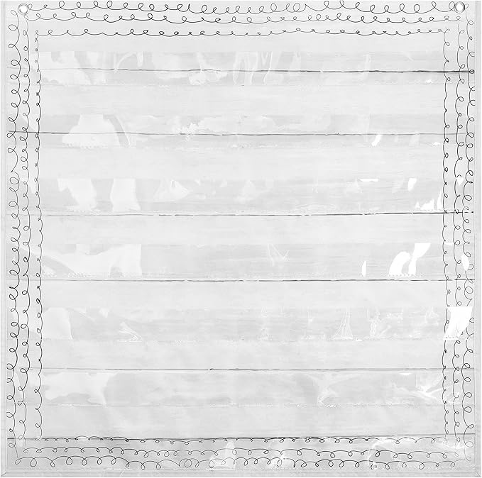MotiMind Retro Standard Pocket Chart for Classroom, 7 Pockets Chart for Teacher Lessons Home Classroom School Aids Fits Standard 3'' Sentence Strips and Word Cards 28''x28'
