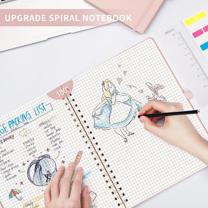 AHGXG Graph Paper Notebook, 110 Pages, A4 (8.5" x 11")
