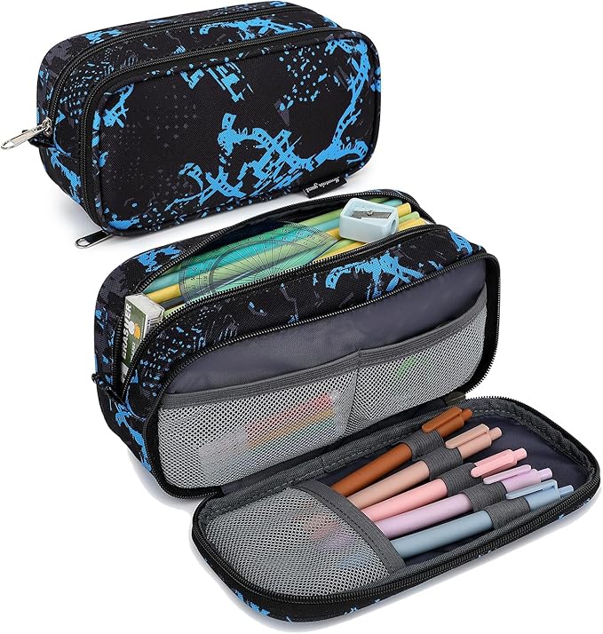 Mountain guest Pencil Cases for kids, Large Capacity Pencil Pouch, Office College School Marker Organizer Case pen for Men Women Adult Teens