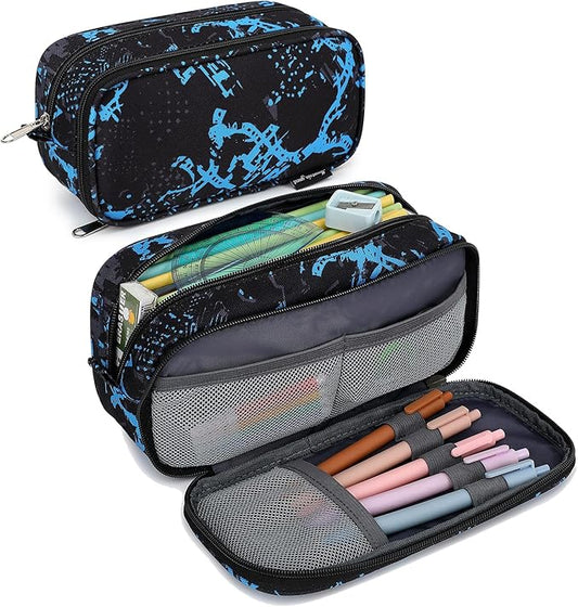 Mountain guest Pencil Cases for kids, Large Capacity Pencil Pouch, Office College School Marker Organizer Case pen for Men Women Adult Teens
