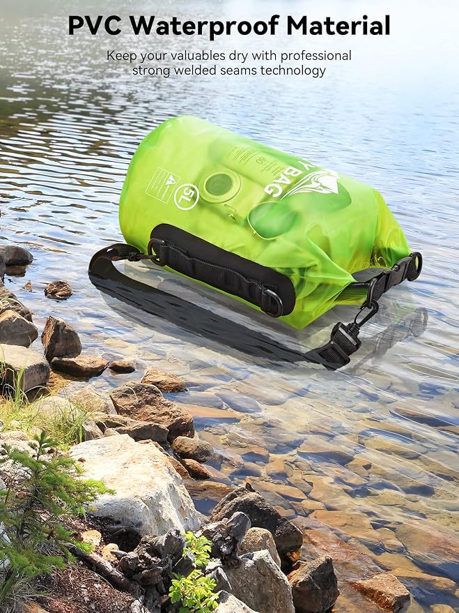 HEETA Dry Bag Waterproof Backpack with Phone Case 5L/10L/20L/30L/40L | Roll Top Lightweight Dry Storage Bag for Women Men, Travel Boating Kayaking Paddle Board Camping Beach Essentials Accessories
