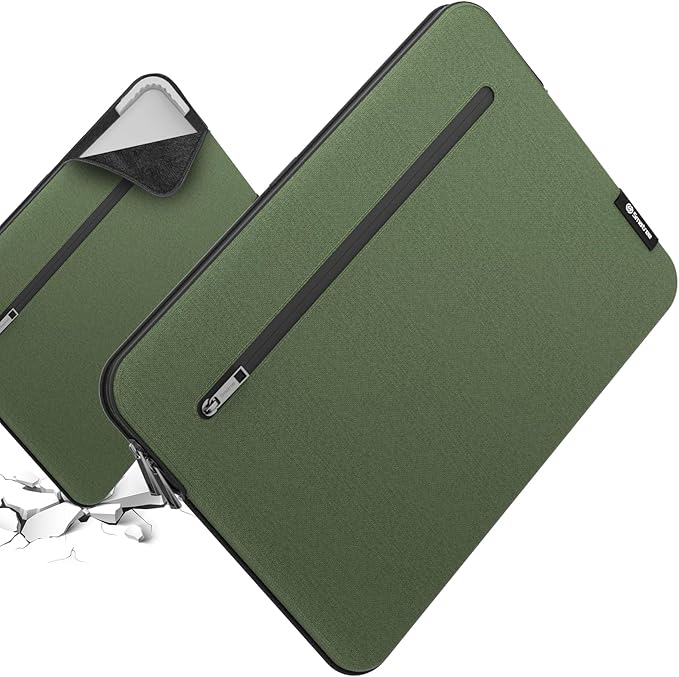 Smatree SlimPro Laptop Sleeve Case for 15.6 inch Lenovo 3i Chromebook, Lenovo Laptop Case with Swift-Access Accessory Pocket, Patented Super-Corner Design, Green (S619G)