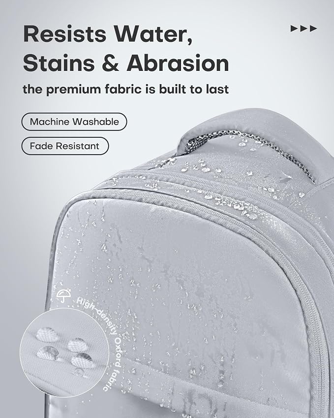 HOTOR Travel Backpack Flight Approved Bag Men Women, Medium Grey | TSA Carry on Luggage, 15.6inch Laptop, Casual Daypack Travel Essentials Nurse Bag for Work, Business, Weekender, College