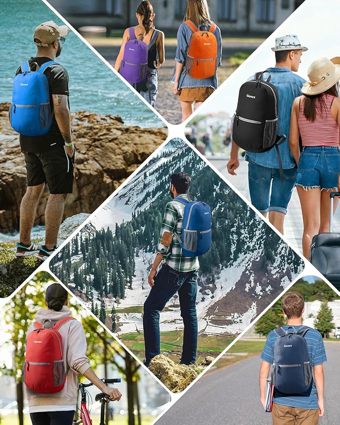 Gonex Ultra Lightweight Packable Backpack Daypack Handy Foldable Camping Outdoor Travel Cycling Backpacking
