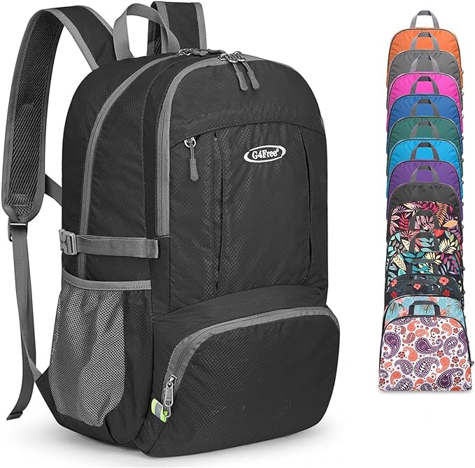 G4Free Lightweight Packable Hiking Backpack, Waterproof Travel Daypack