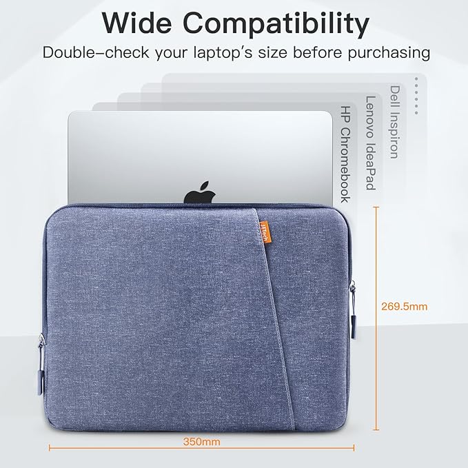 JETech Laptop Sleeve for MacBook Neo (A18 Pro), 14-InchMacBook Air/Pro, MacBook Pro M1-M5 2021-2026, Waterproof Bag Case with Pocket, Compatible with 14 Inch Notebook (Purple)