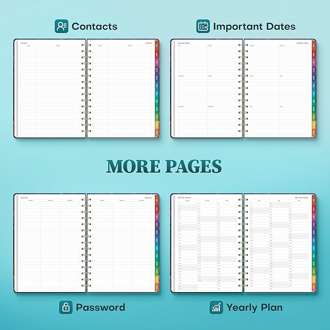Planner 2026-2027 Monthly and Weekly Academic Planner July 2026 - June 2027, Hardcover Calendar 2026-2027 Agenda Daily Planner for Student Teacher School Office Supplies, 6" x 8.3", Wild Mountain
